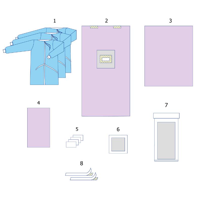 Комплект одягу та покриттів операційних для струмектомії №2 Taipan-Pharm стерильний